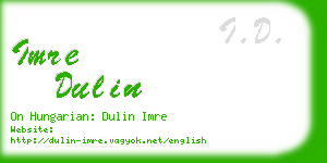 imre dulin business card